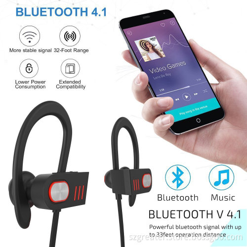 Top quality sport wireless mirco bluetooth headphones V4.1 ear hook IPX 5 water resistant headsets